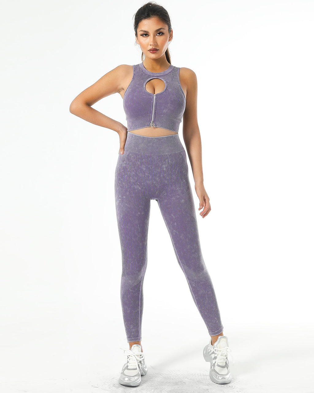 Isabella Nahtlose Leggings - Lila