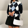 “Layla” Vintage Geometric Sweater
