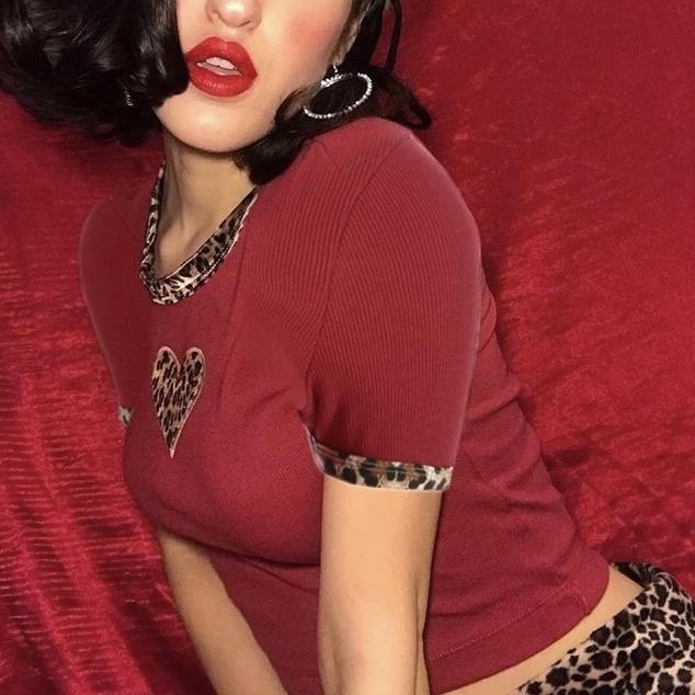 Top vintage a coste "Leo Heart"