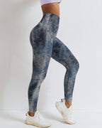 Leslie Nahtlose Scrunch Leggings - Blaugrau