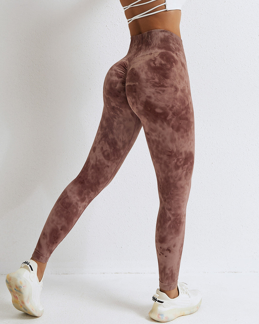 Leslie Nahtlose Scrunch Leggings - Braun