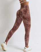 Leslie Nahtlose Scrunch Leggings - Braun