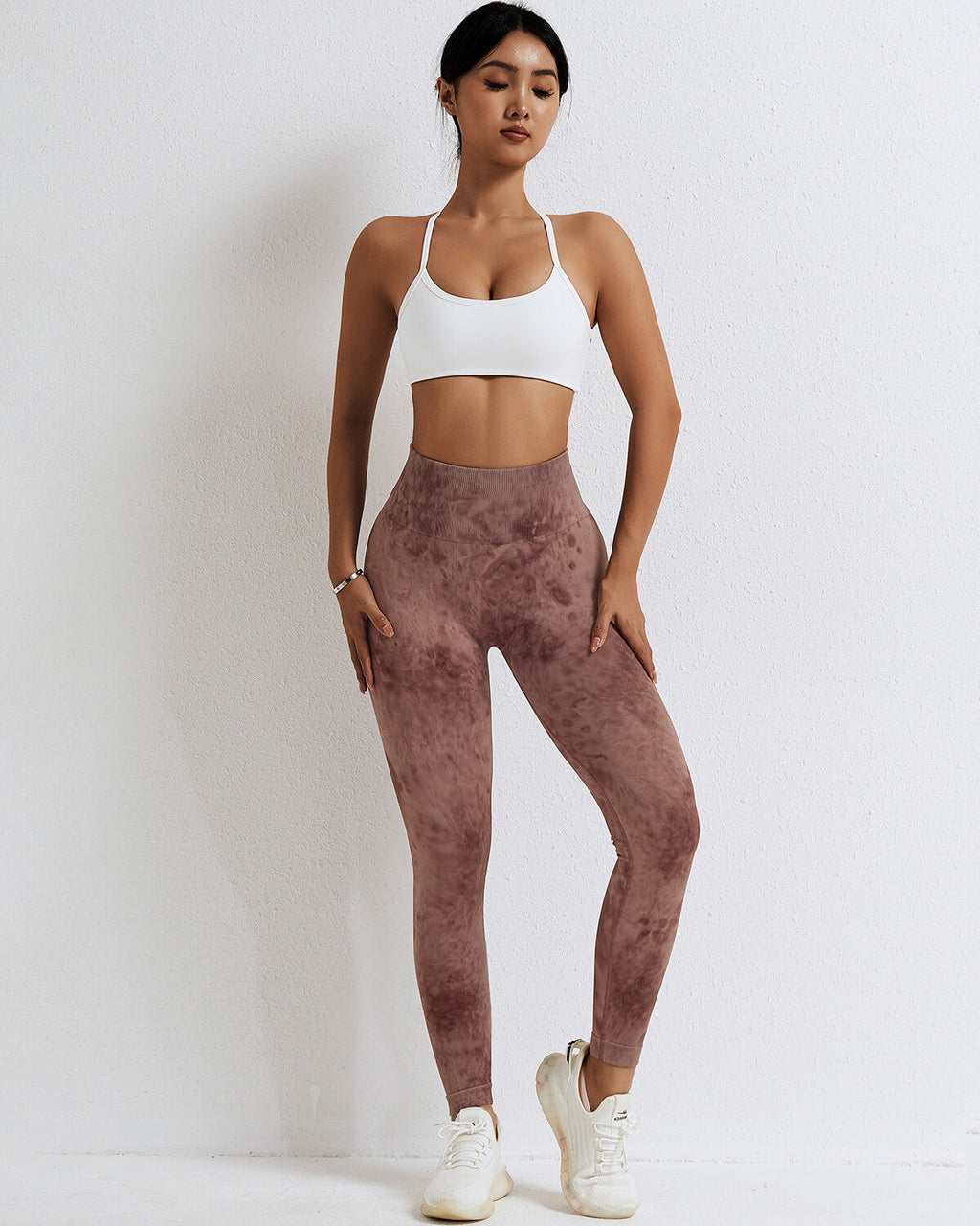 Leslie Nahtlose Scrunch Leggings - Braun