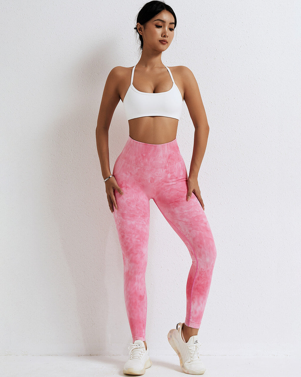Leslie Nahtlose Scrunch-Leggings - Rosa