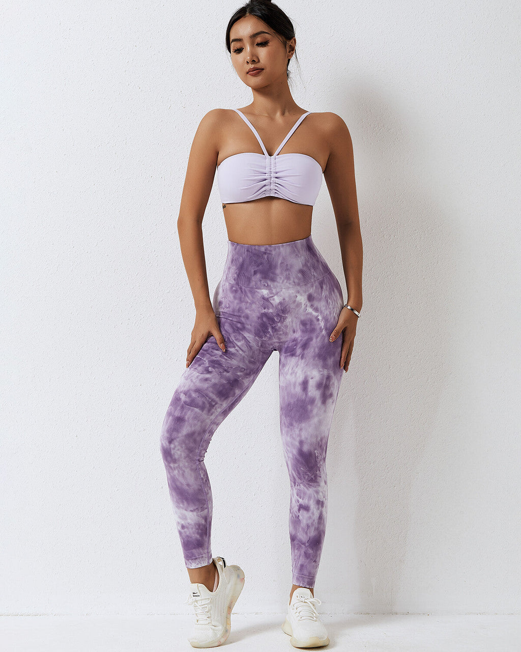 Leslie Nahtlose Scrunch Leggings - Lila