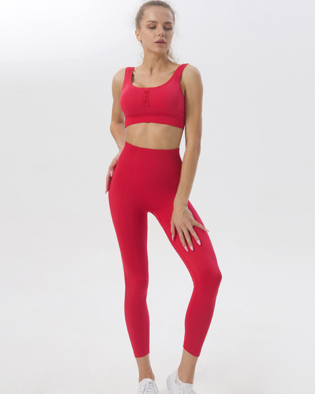 Nahtlose Leggings Madelyn - Rot