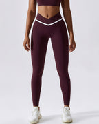 Nahtlose Leggings Natalie - Rot
