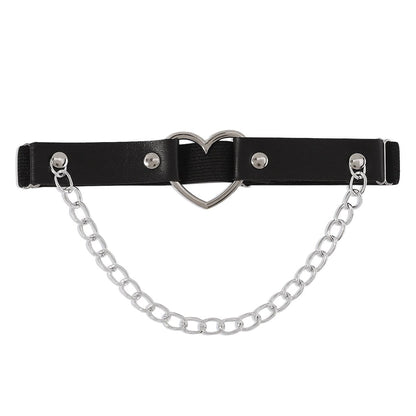 heart ring PU thigh chain