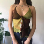 Top in rete grunge con schiena scoperta Fairy