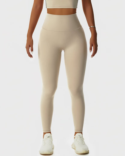 Paisley Seamless Leggings - Beige