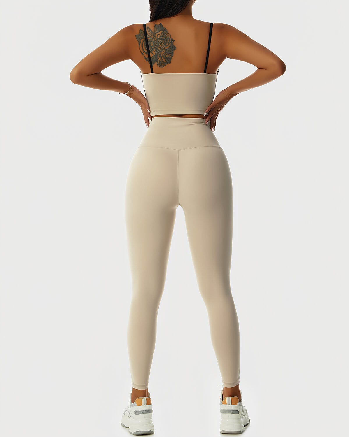 Paisley Seamless Leggings - Beige