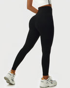 Nahtlose Leggings mit Paisley-Muster - Schwarz