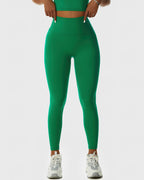 Nahtlose Leggings mit Paisley-Muster - Grün