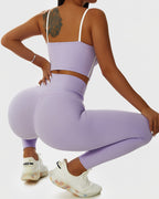Nahtlose Leggings mit Paisley-Muster - Lila