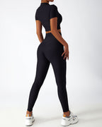 Riley Nahtlose Leggings mit Taschen - Schwarz