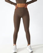 Riley Nahtlose Leggings mit Taschen - Braun