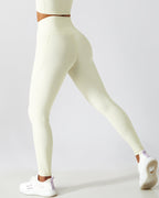 Riley Nahtlose Leggings mit Taschen - Weiß