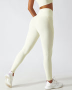 Riley Nahtlose Leggings mit Taschen - Weiß