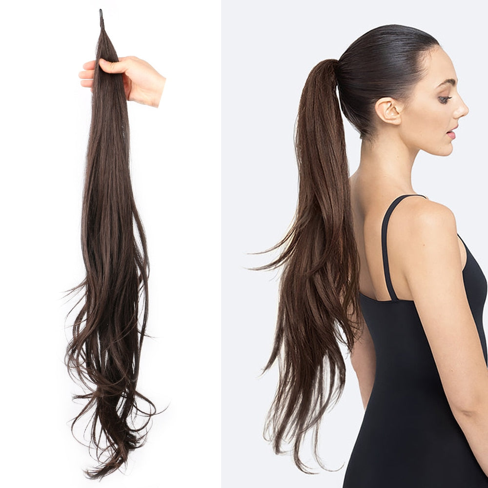 Pretty Long Extensions Long Wavy Pretty Ponytail Extensions – AIRGAGAFASOUL
