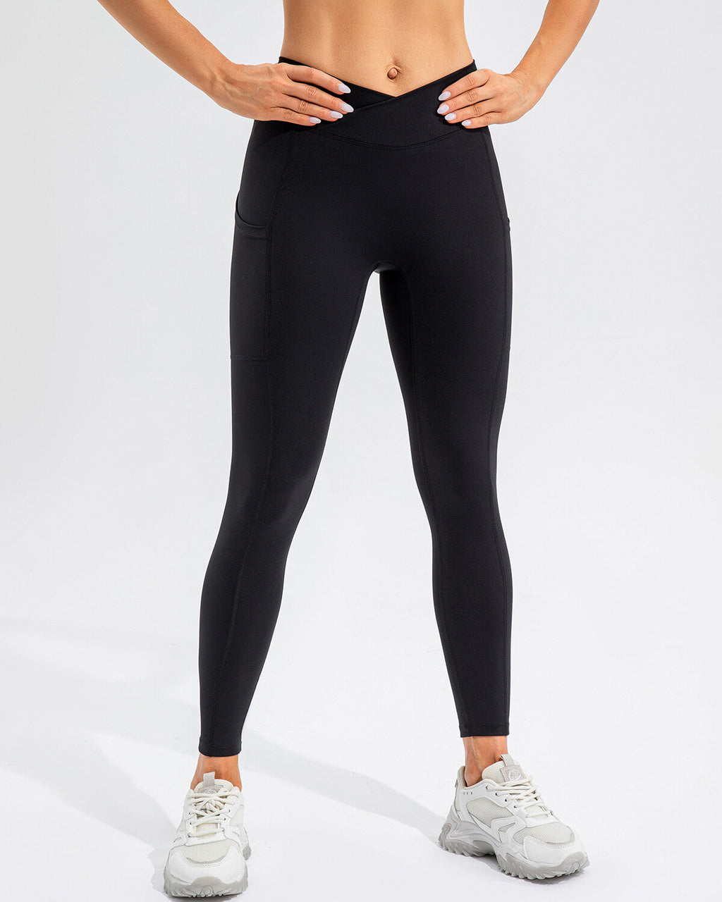 Sophie Scrunch-Leggings mit Tasche - Schwarz