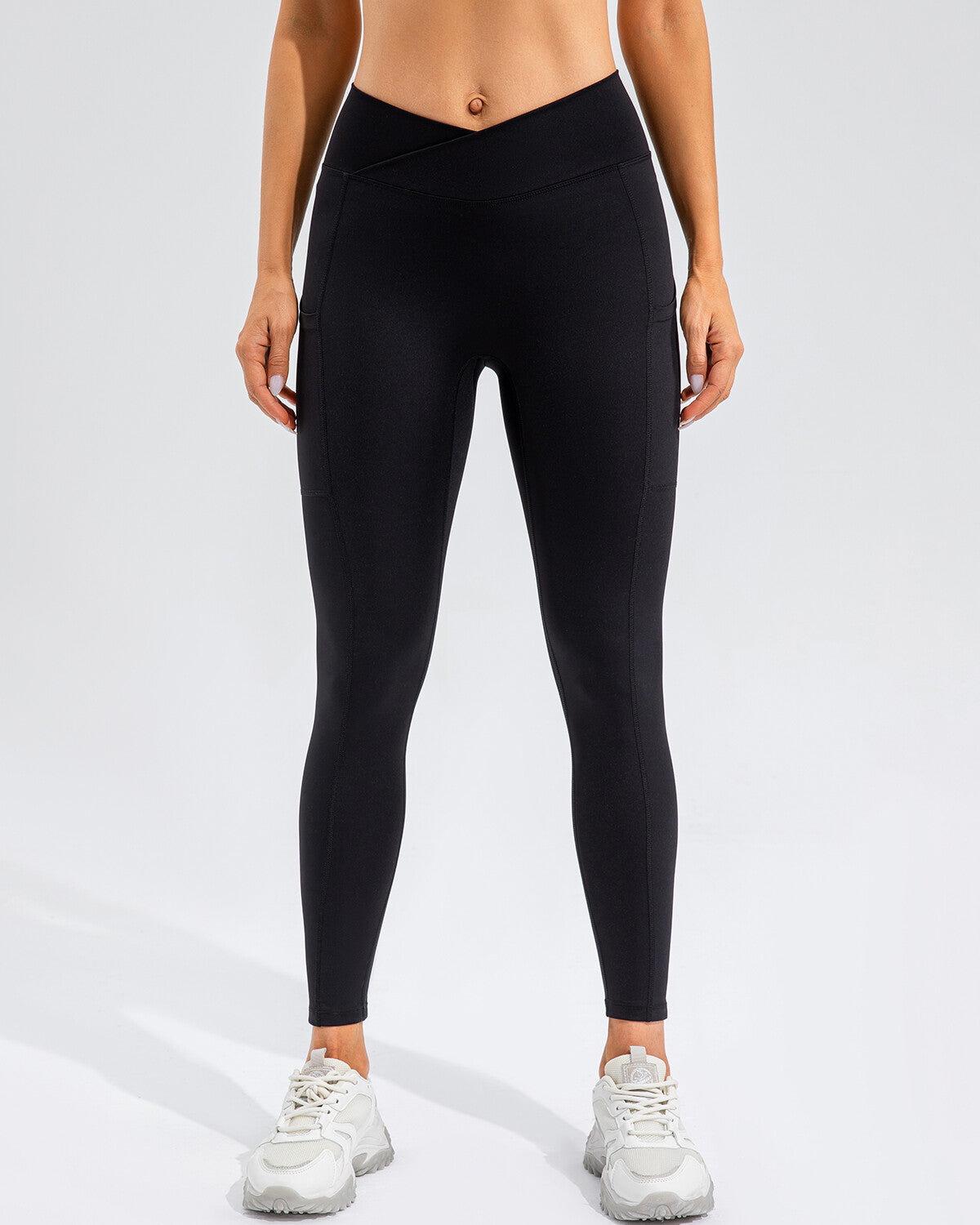 Sophie Scrunch-Leggings mit Tasche - Schwarz