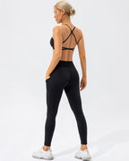 Sophie Scrunch-Leggings mit Tasche - Schwarz