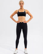 Sophie Scrunch-Leggings mit Tasche - Schwarz