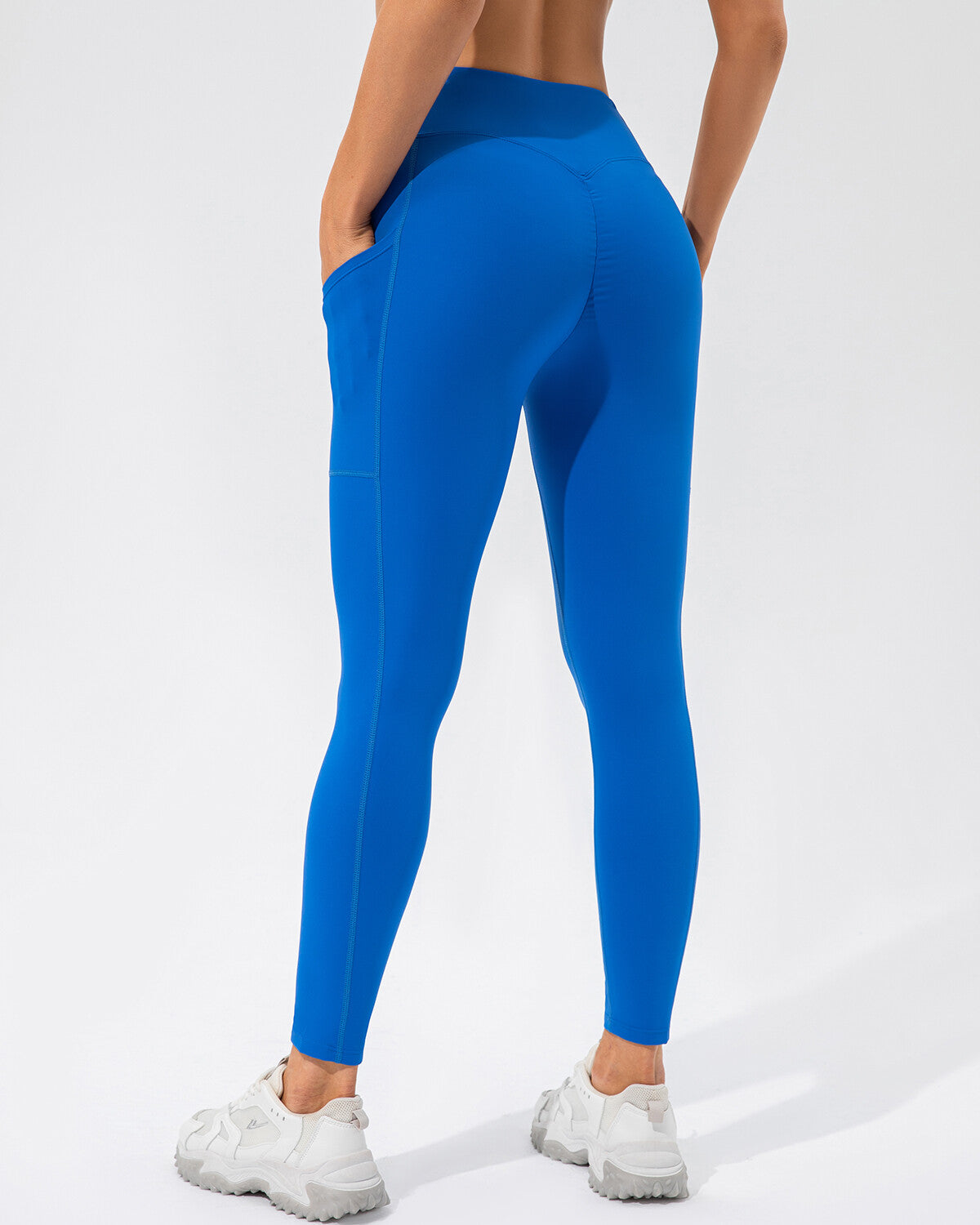 Sophie Scrunch-Leggings mit Tasche - Blau