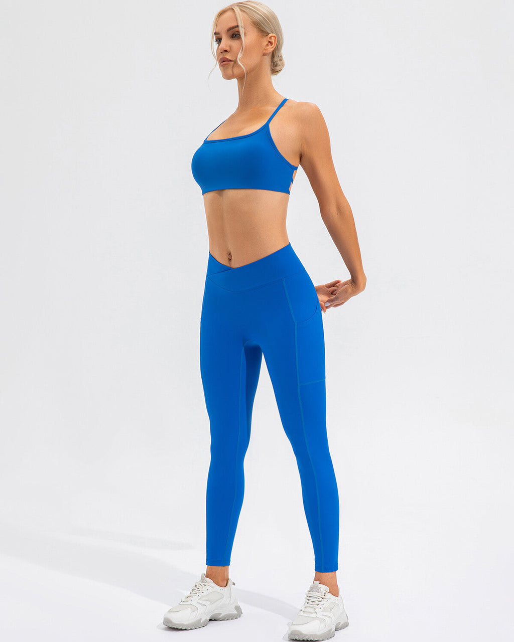Sophie Scrunch-Leggings mit Tasche - Blau