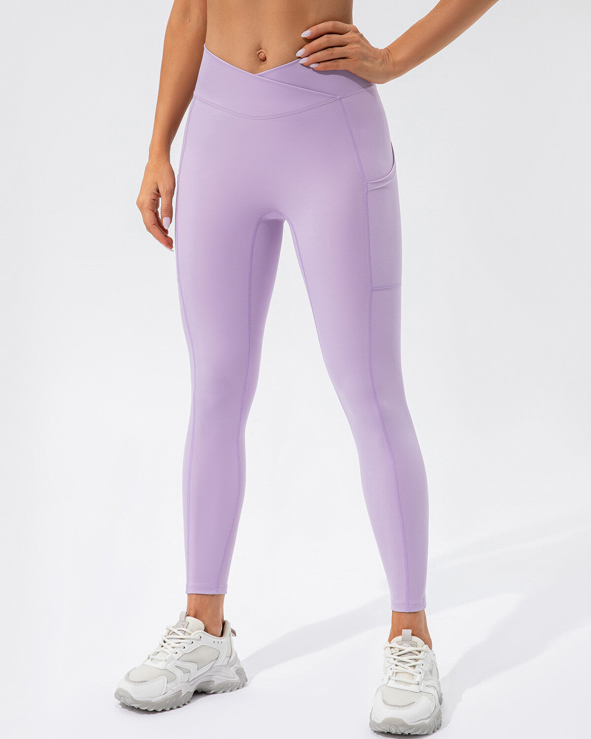 Sophie Scrunch Leggings mit Taschen - Lila