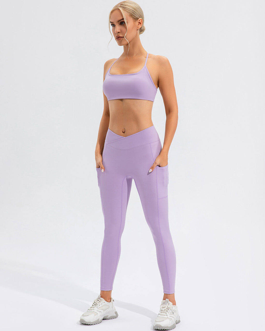 Sophie Scrunch Leggings mit Taschen - Lila