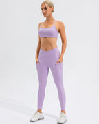 Sophie Scrunch Leggings mit Taschen - Lila