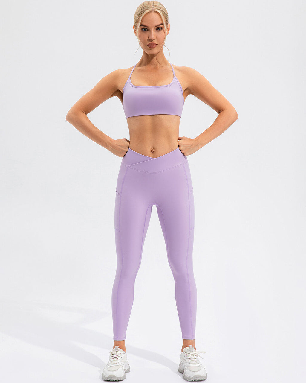 Sophie Scrunch Leggings mit Taschen - Lila