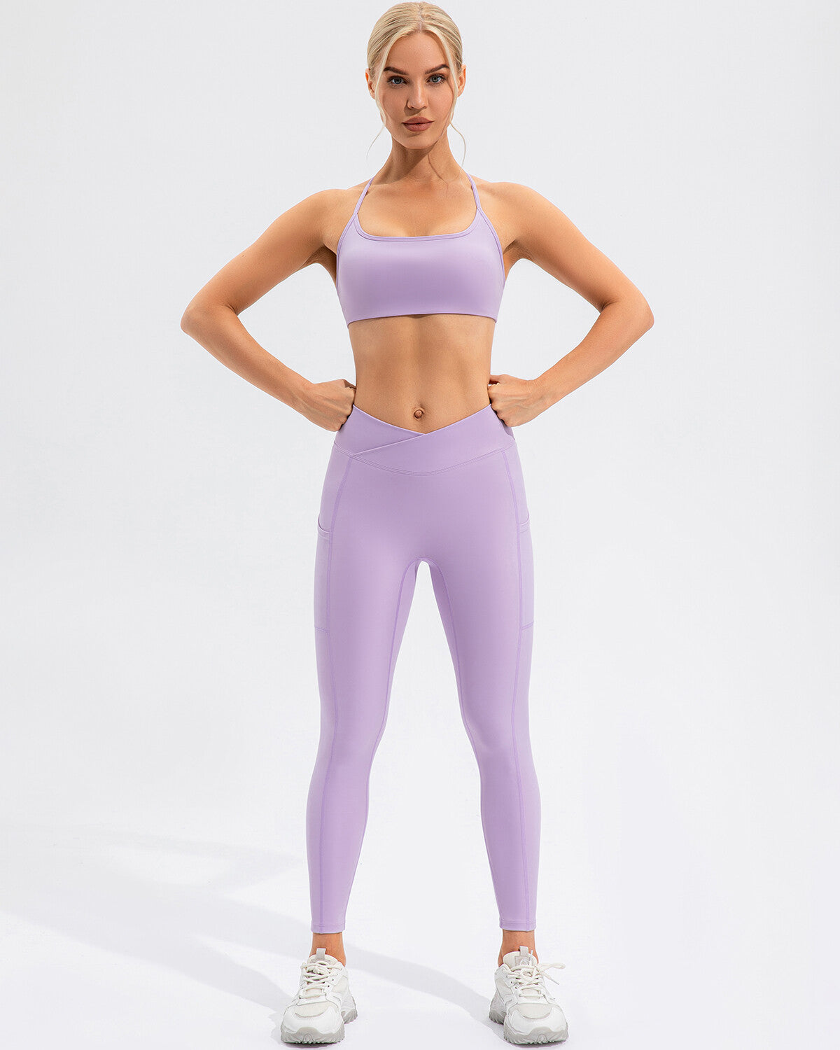 Sophie Scrunch Leggings mit Taschen - Lila