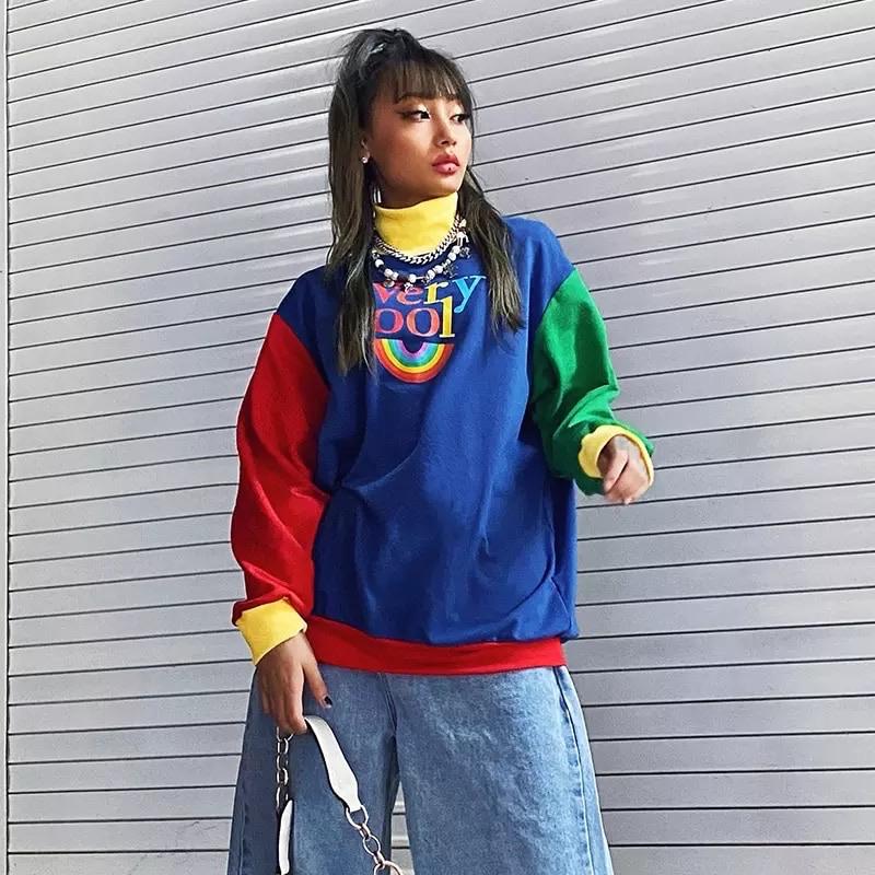 “Very Cool” 80s Colorblocked” Top