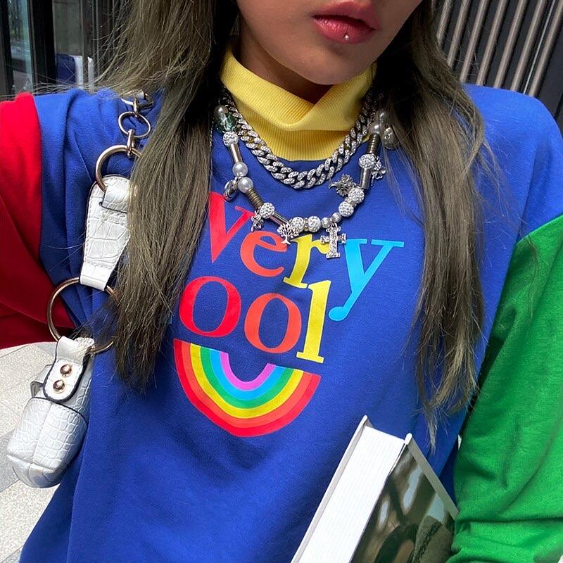 “Very Cool” 80s Colorblocked” Top