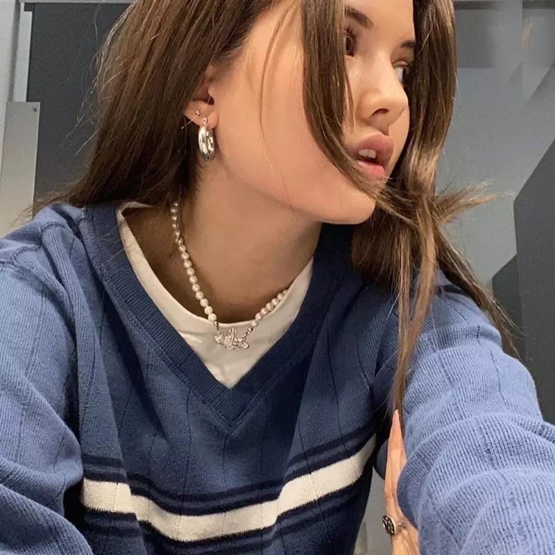 Maglione vintage da papà in blu