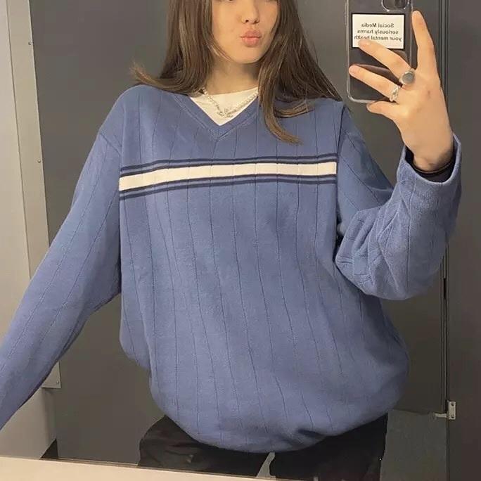 Vintage Dad Sweater In Blue