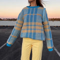 Vintage Pastel Plaid Pullover
