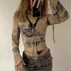 Maglia a maniche lunghe "Wild" Y2K