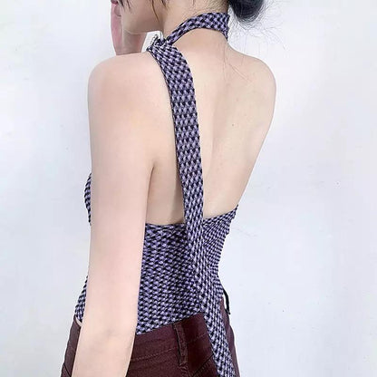 Y2K Heart Buckle Asymmetric Shoulder Top