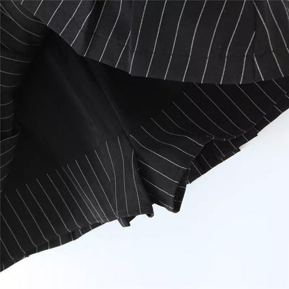 Y2K Mini Pinstripe Black Skirt