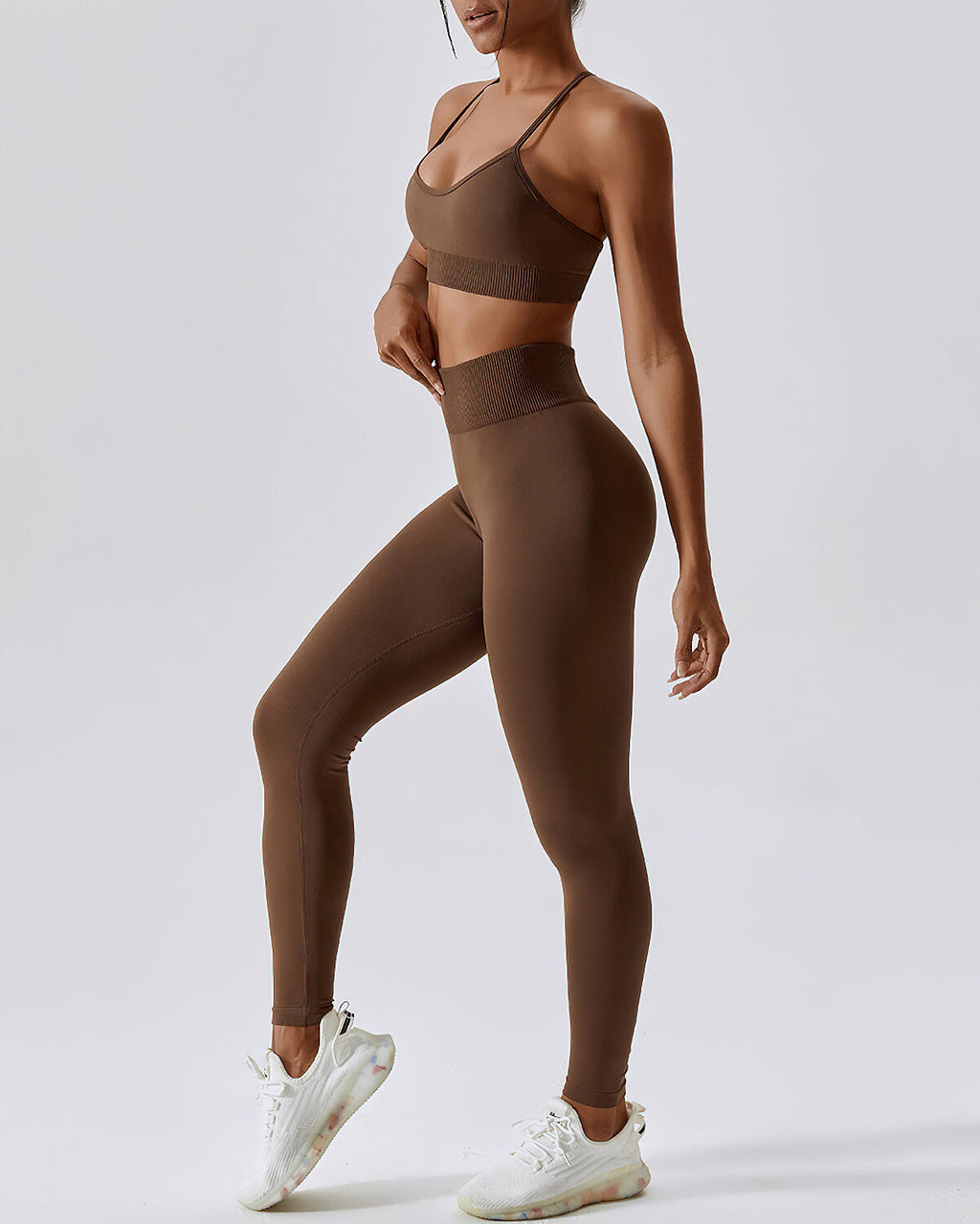Zuri Seamless Leggings - Dark Brown