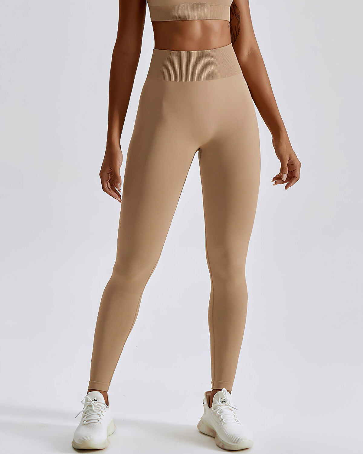 Zuri Nahtlose Leggings - Hellbraun