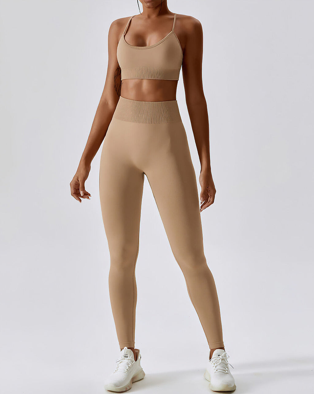 Zuri Nahtlose Leggings - Hellbraun