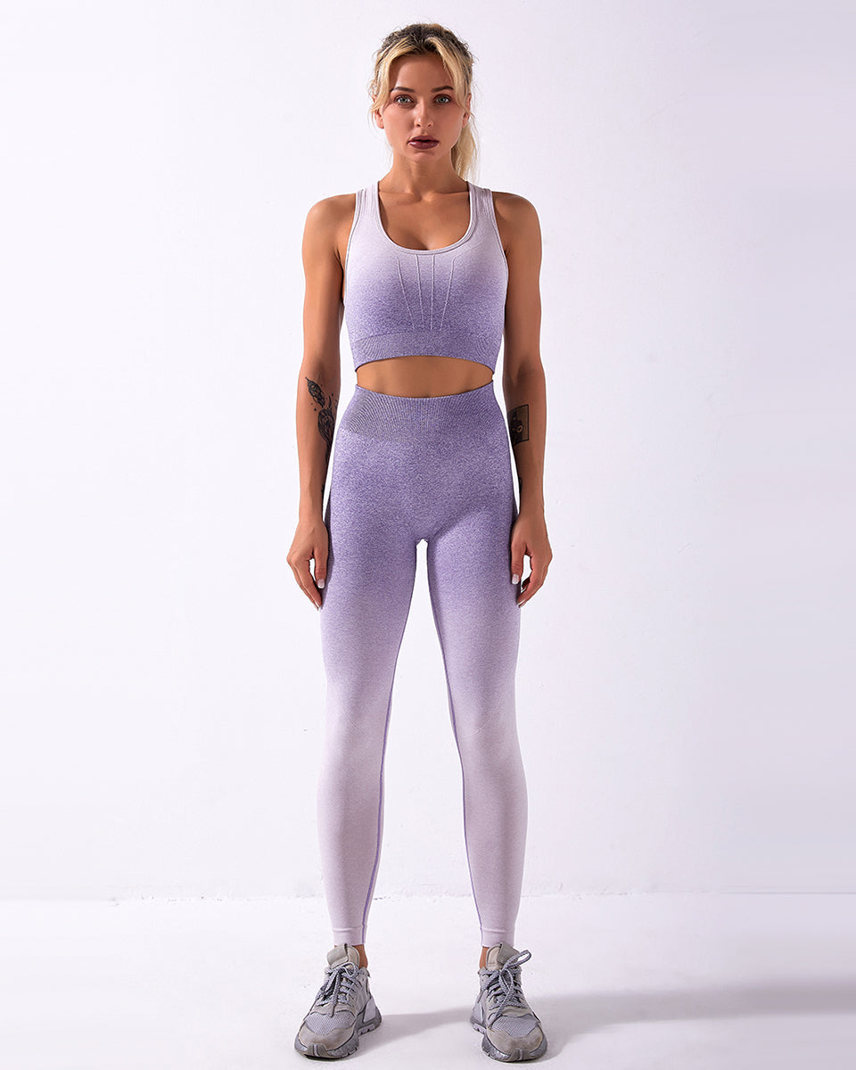 Calico Ombre Nahtlose Leggings - Lila