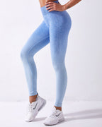 Calico Ombre Seamless Leggings - Blau