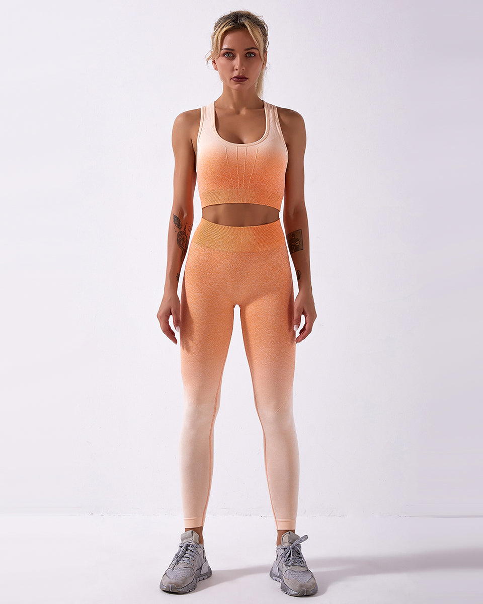 Calico Ombre Nahtlose Leggings - Orange