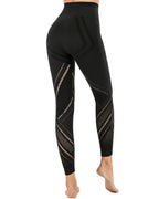 Chantele – Leggings mit Hohlsaum – Schwarz