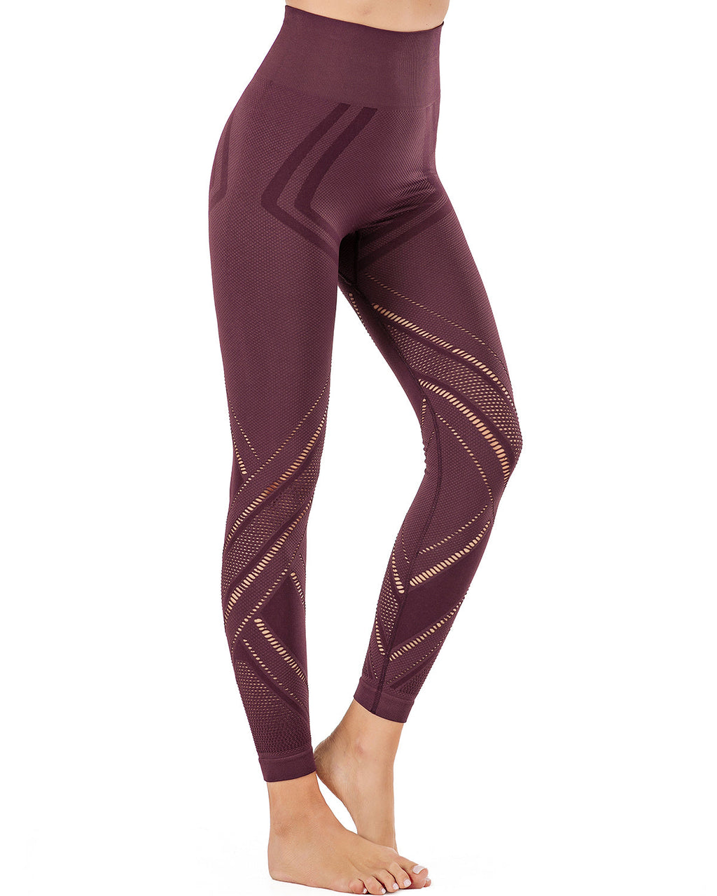 Chantele – Leggings mit Hohlsaum – Rot